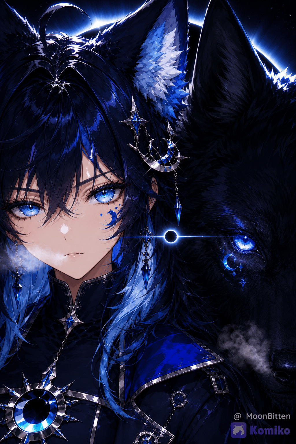 Ruka Blue Moon Wolf Girl for Beast Bound Contest 🐺🌙