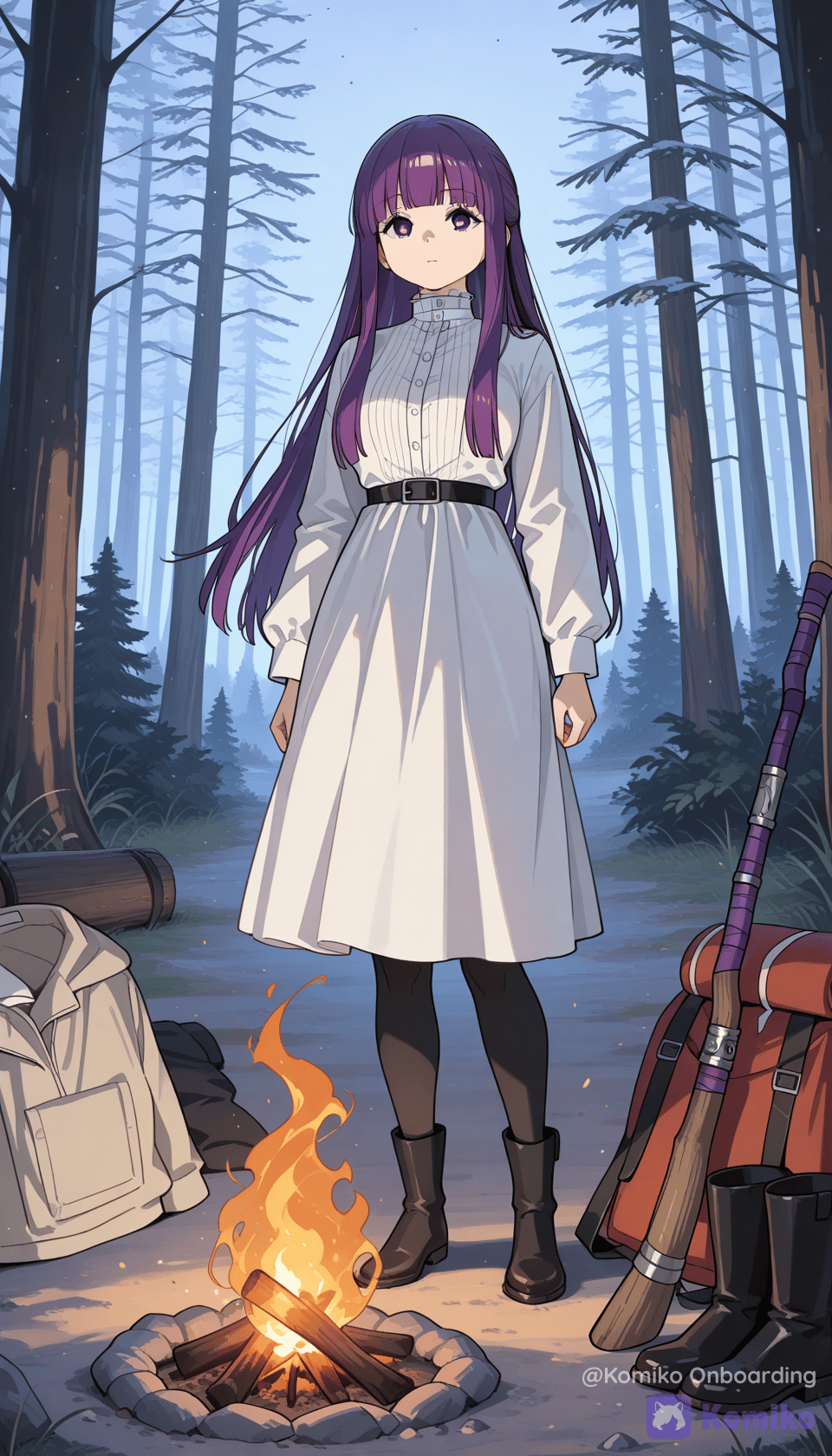 Quiet Forest Campfire