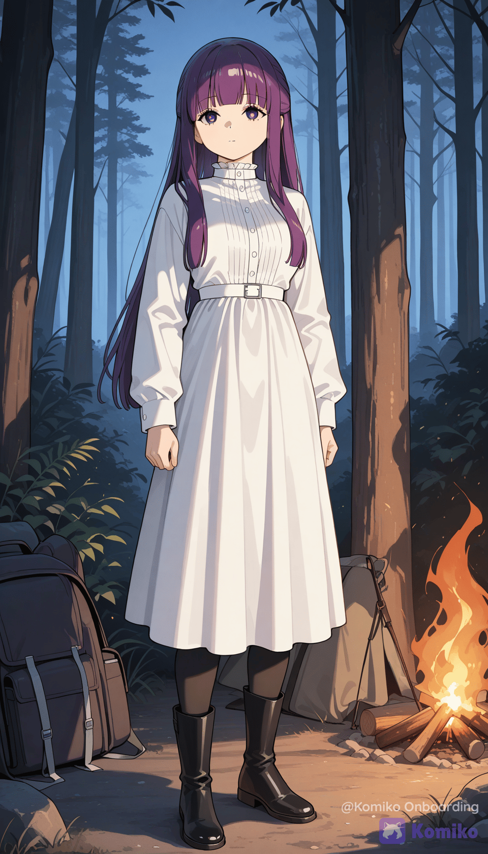 Quiet Forest Campfire