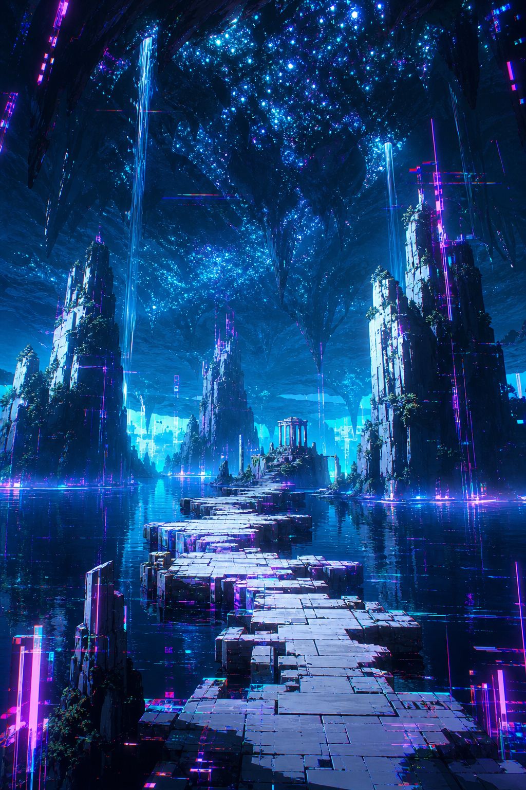 An illuminated cave✨