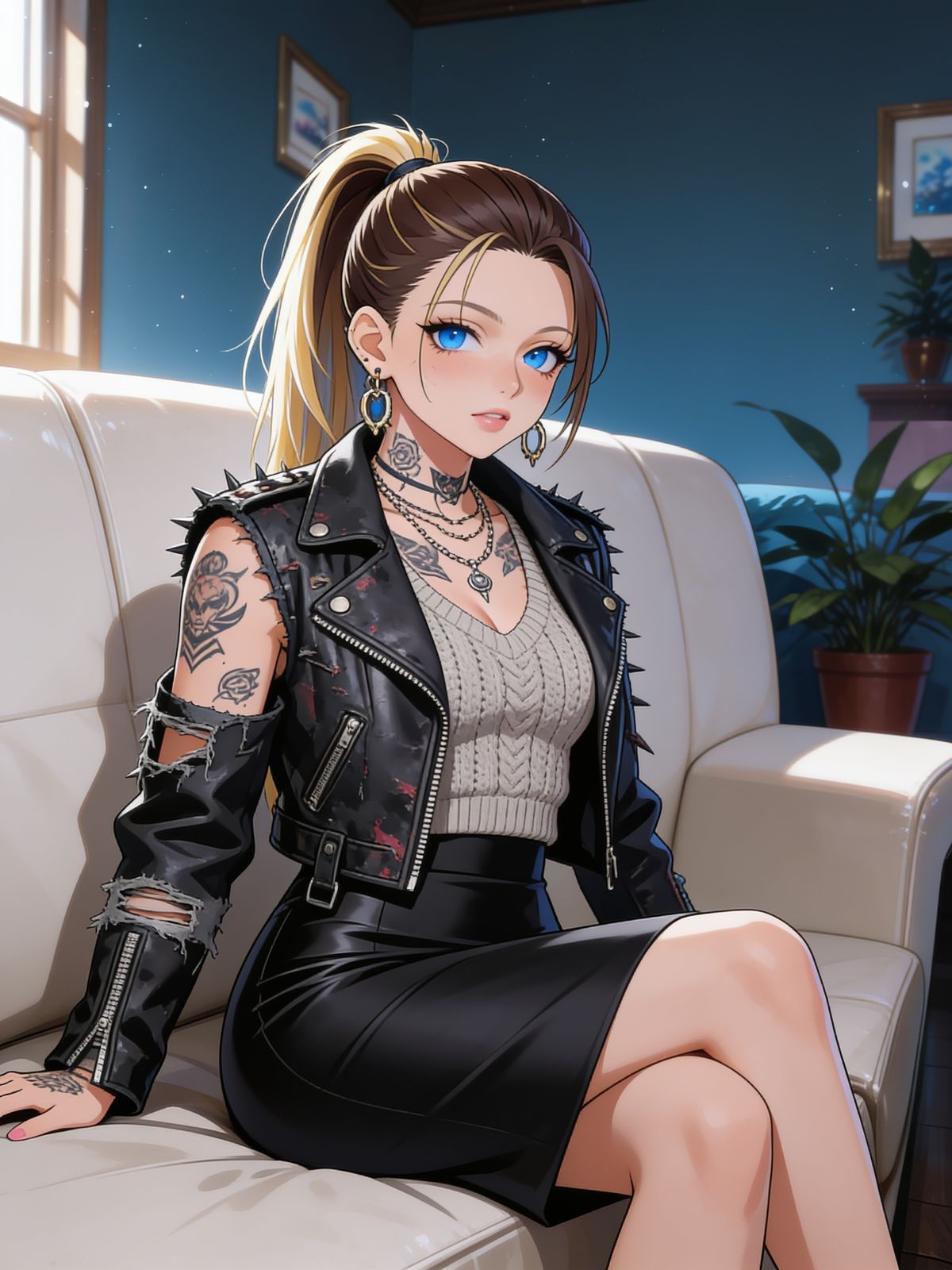 Punk loira no sofá ✨