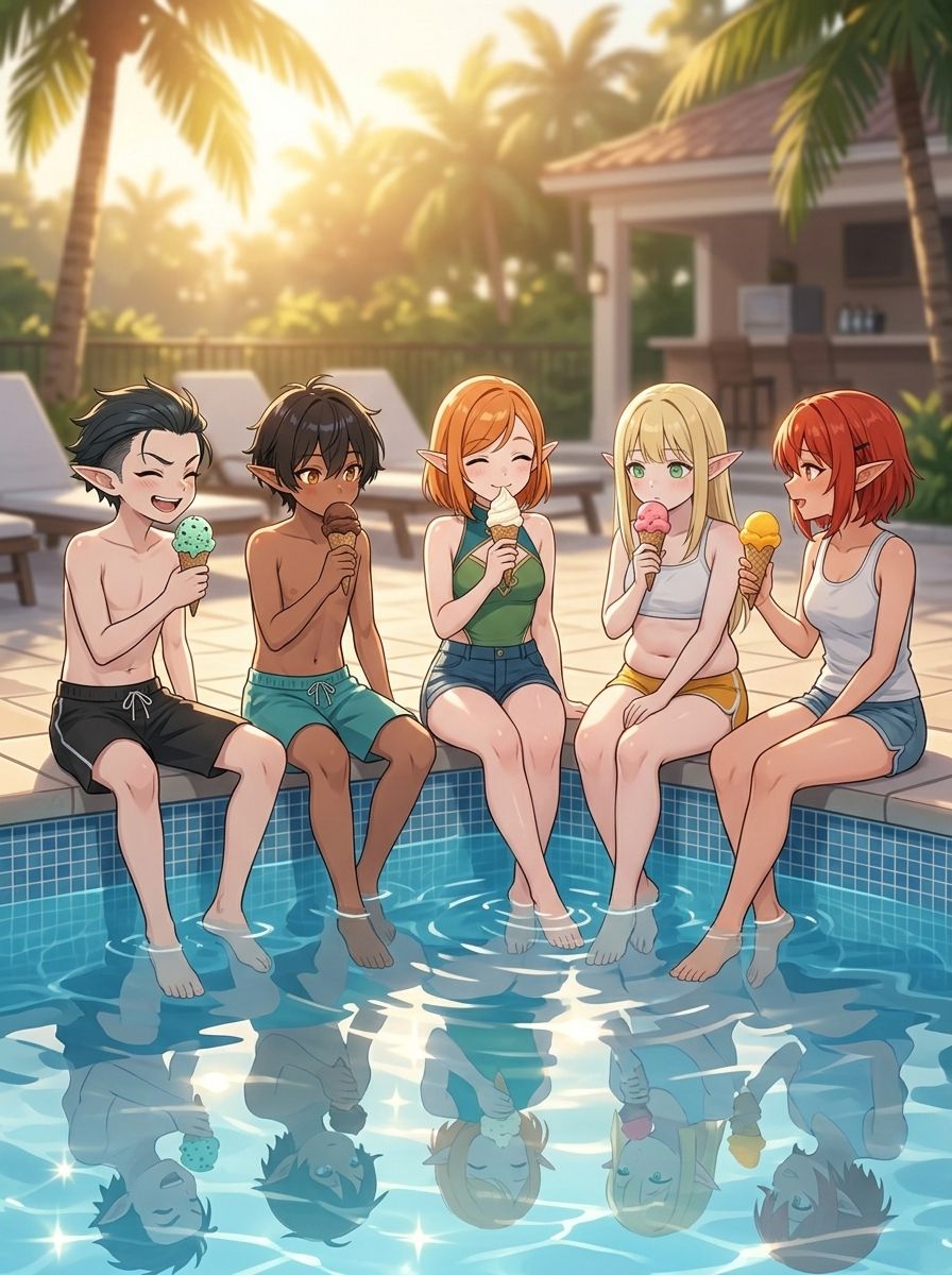 Summer pool party