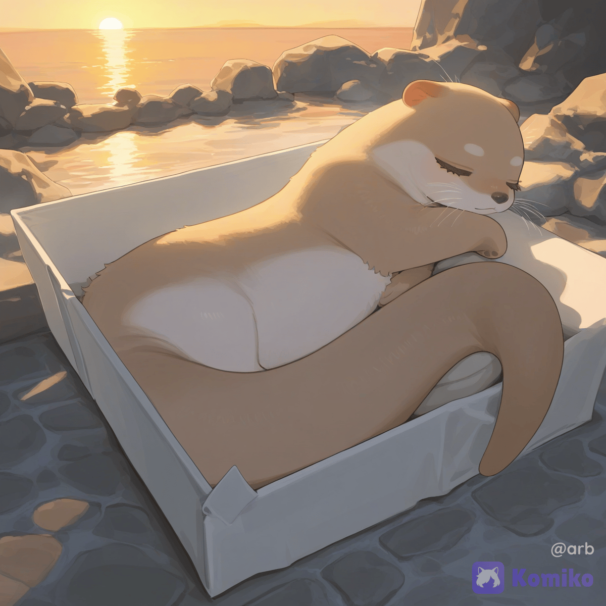 sleepy sleepy otter