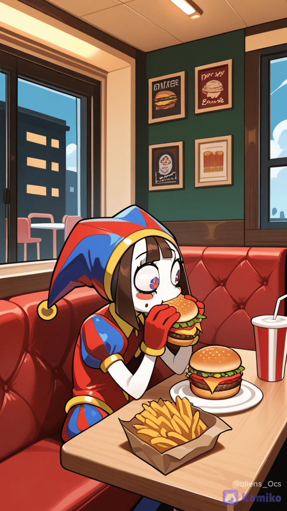 Pomni y su burger date 🍔✨