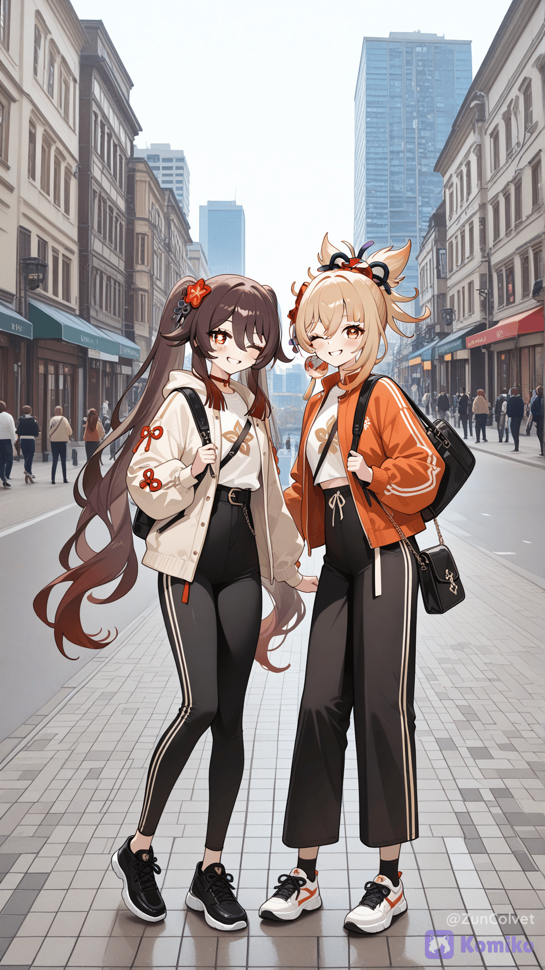 Hu Tao and yoimiya