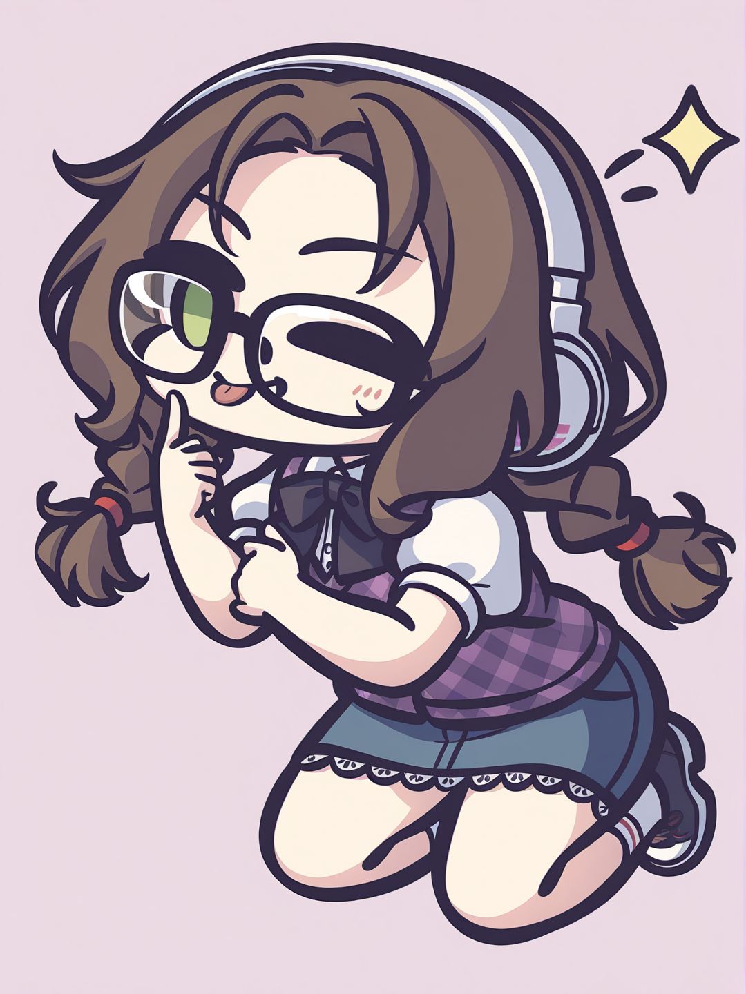 cute girl striking pose