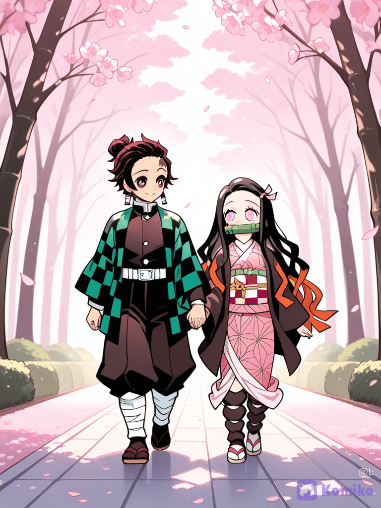 Tanjiro with his sister!