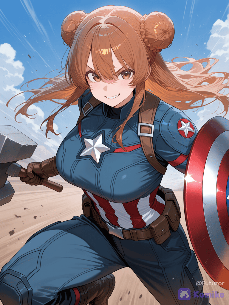 ムジョルニアを持ったキャプテン・アメリカ
