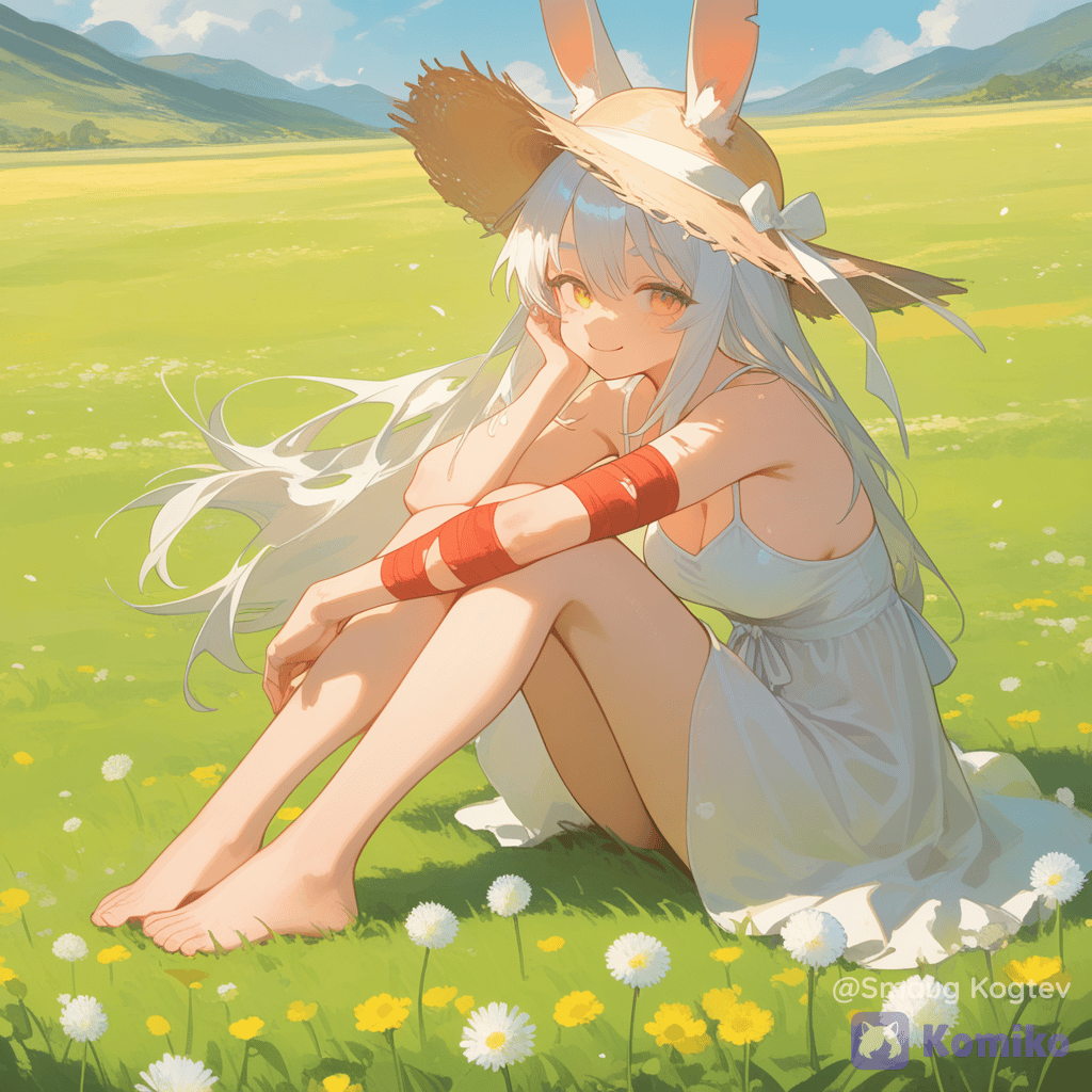 A rabbit in a field
