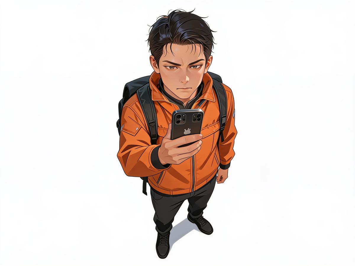 Serious Orange Jacket Guy 😤✨