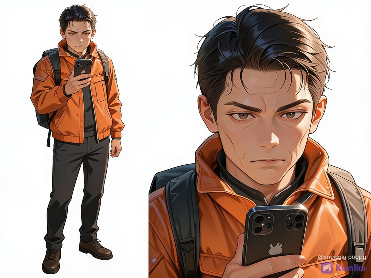 Serious Orange Jacket Vibes 🧡
