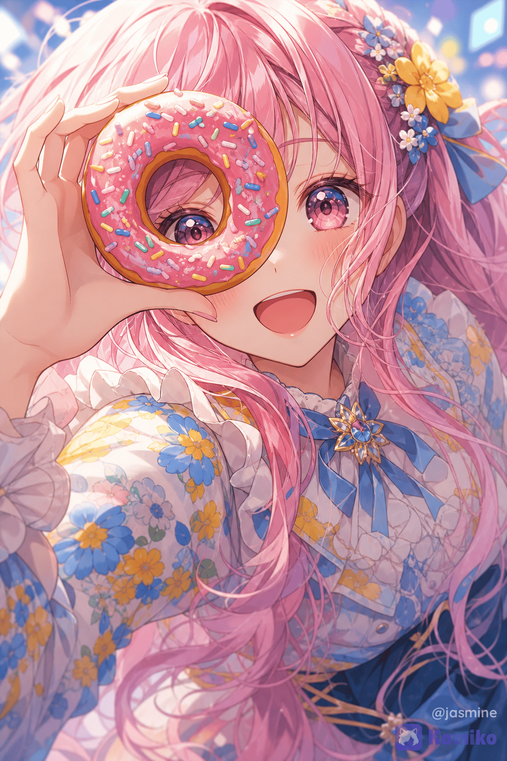This donut looks absolutely delicious.
