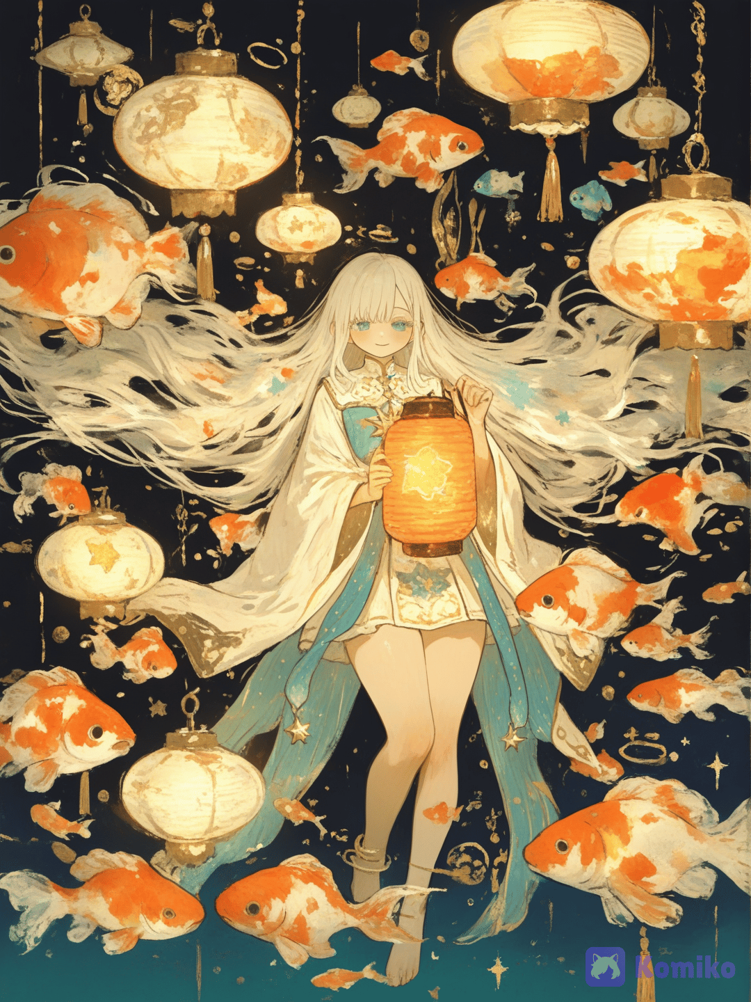 Wayuri Ahiko and fantasy lantern