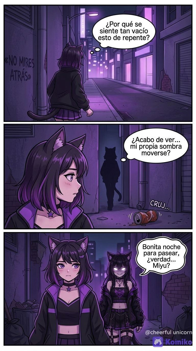 Miyu y la sombra nocturna 🐱🌙