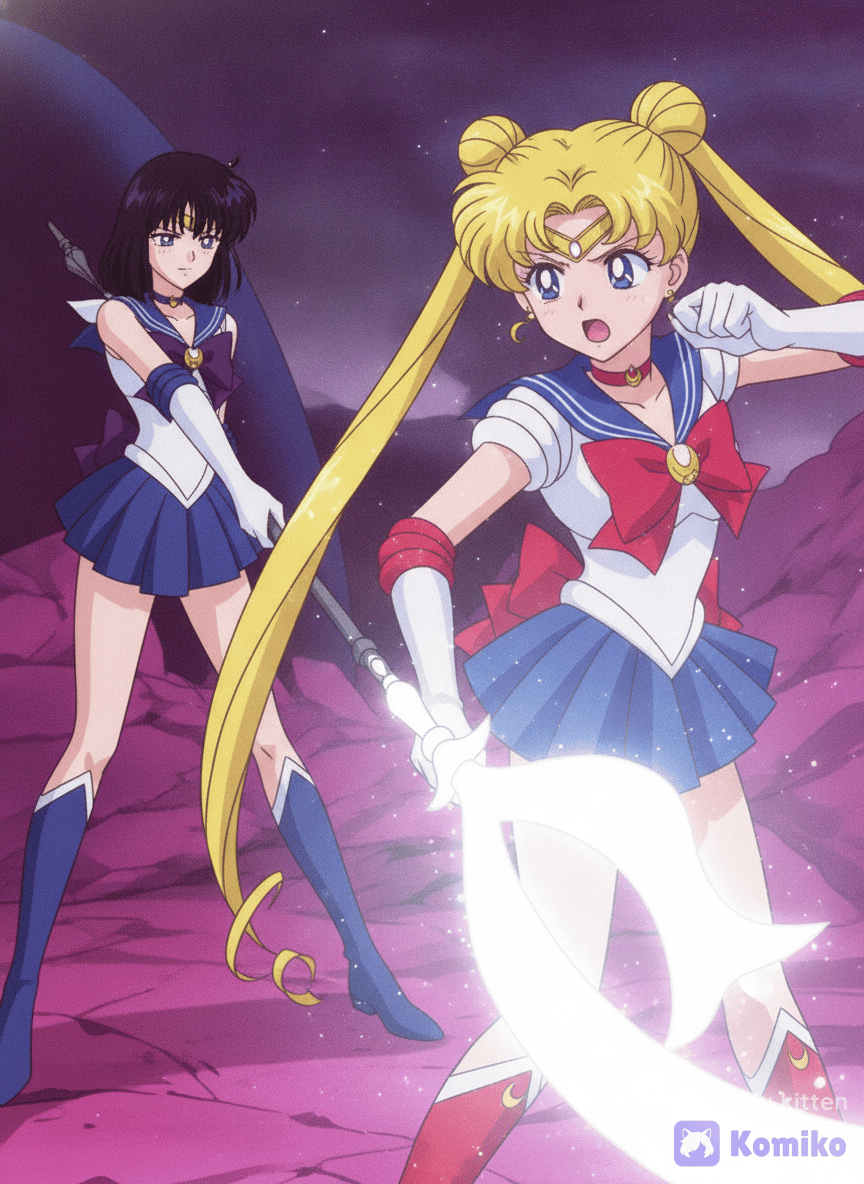 sailor moon y sailor saturn