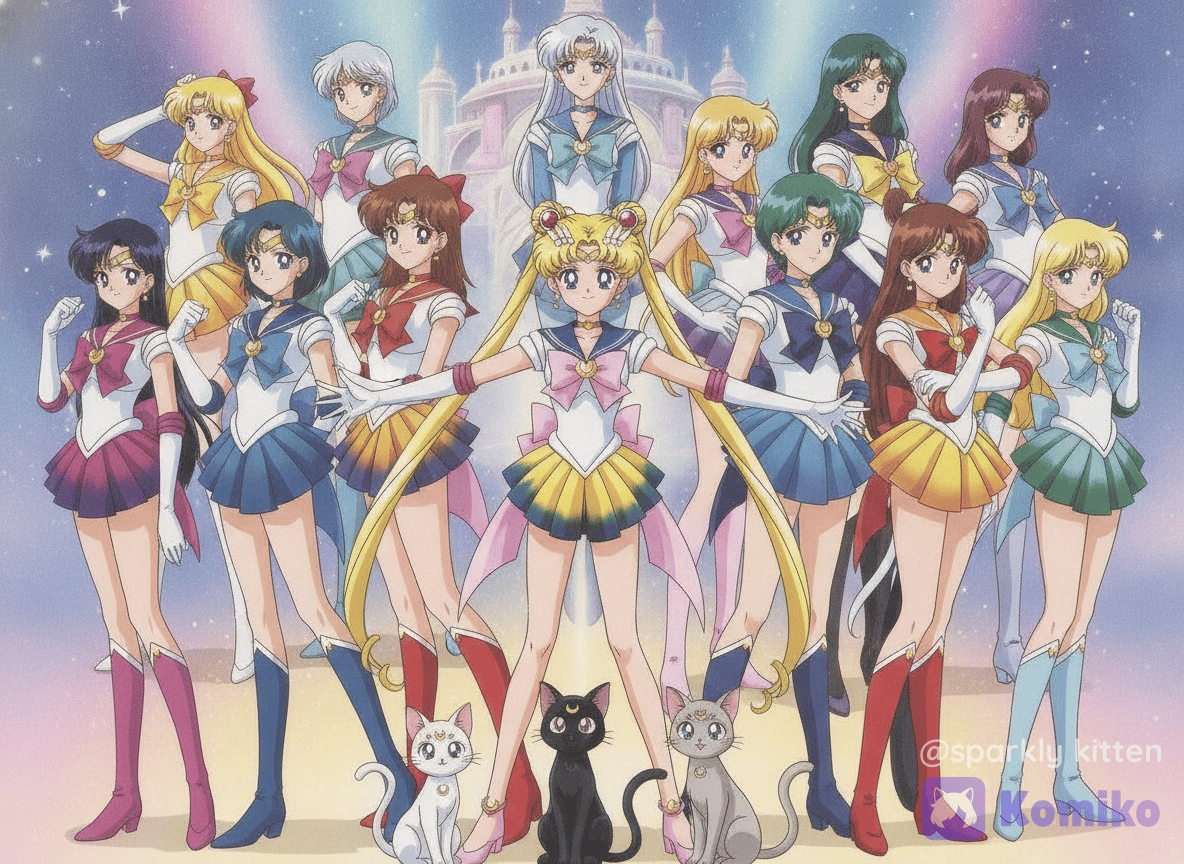 sailor moon foto grupal