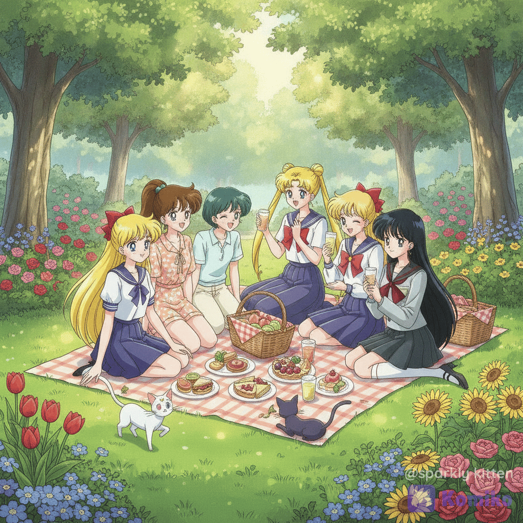 las chicas en un dia de campo