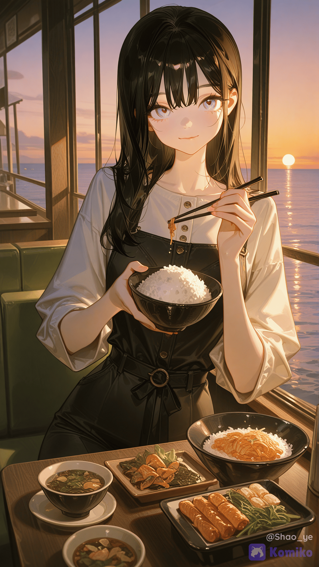 吃晚饭了该饭啦
