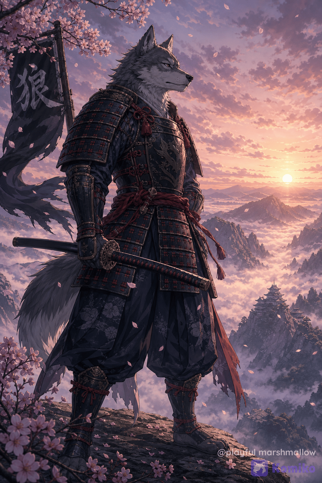Stoic Wolf Samurai