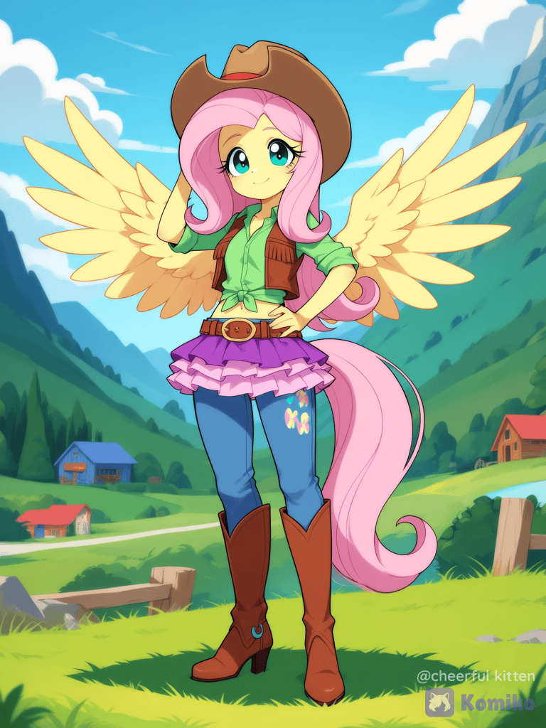Fluttershy The Pretty Cowgirl