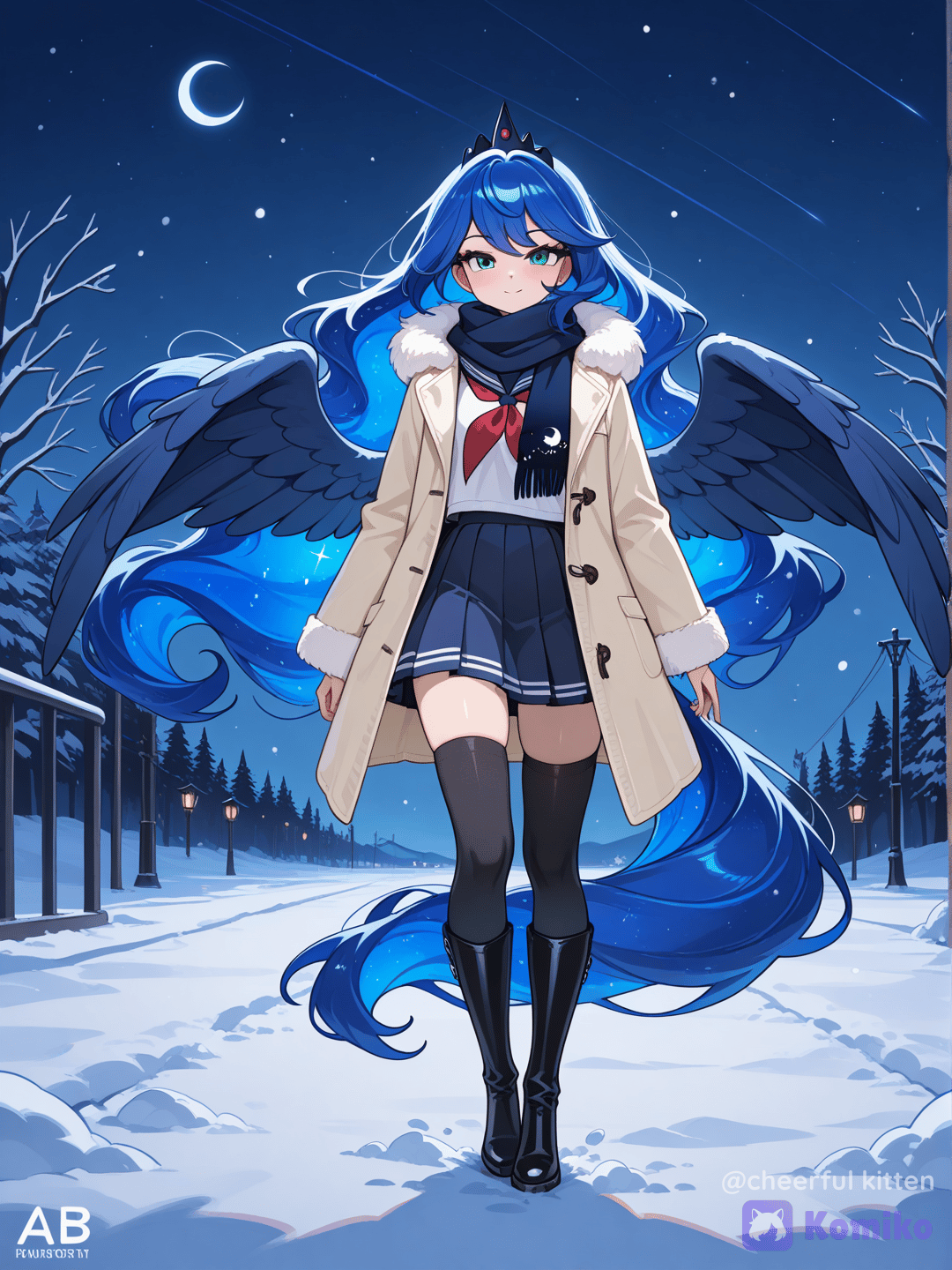 Schoolgirl Luna Out In The Cold