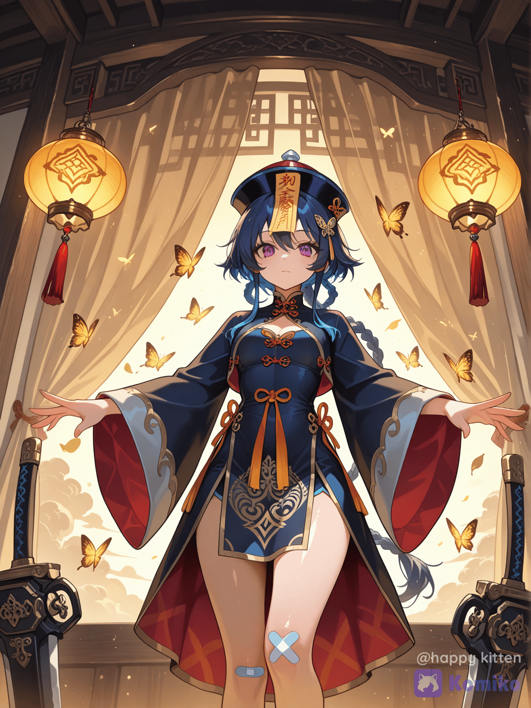 藍髮殭屍娘的燈光擁抱✨