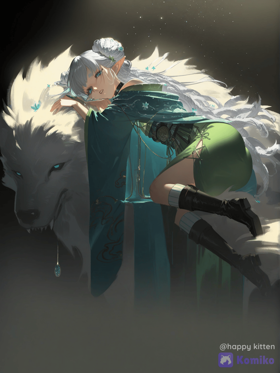 銀髮精靈與白狼🌙🐺