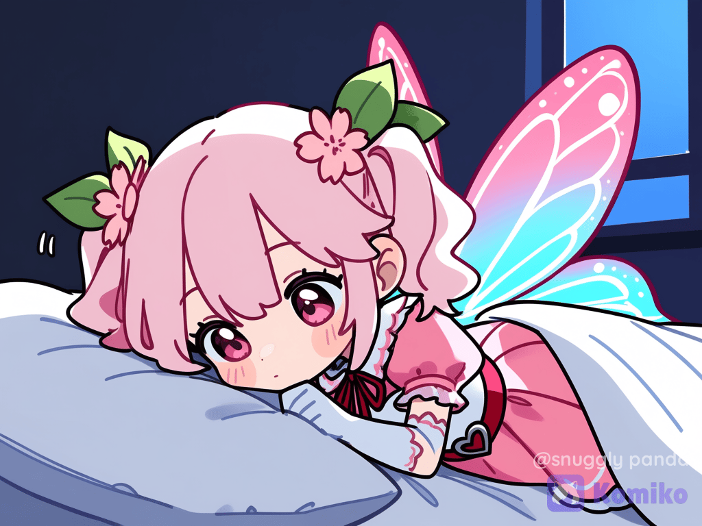 Cherry in bed