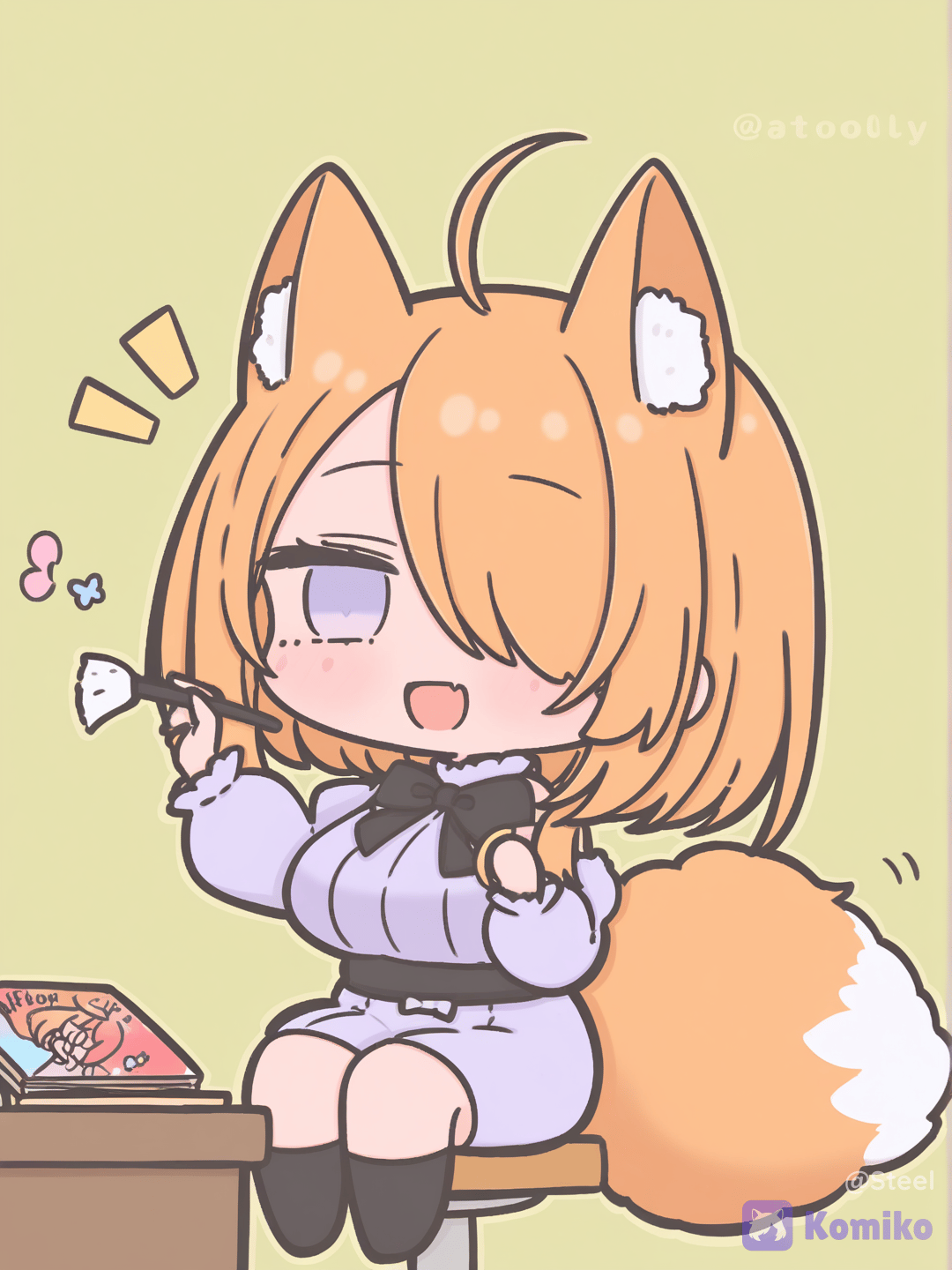 Komiko Chan pintando 😊