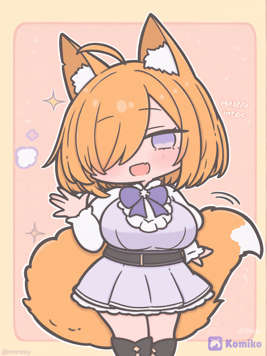 Komiko Chan saludando a los que usamos Komiko!