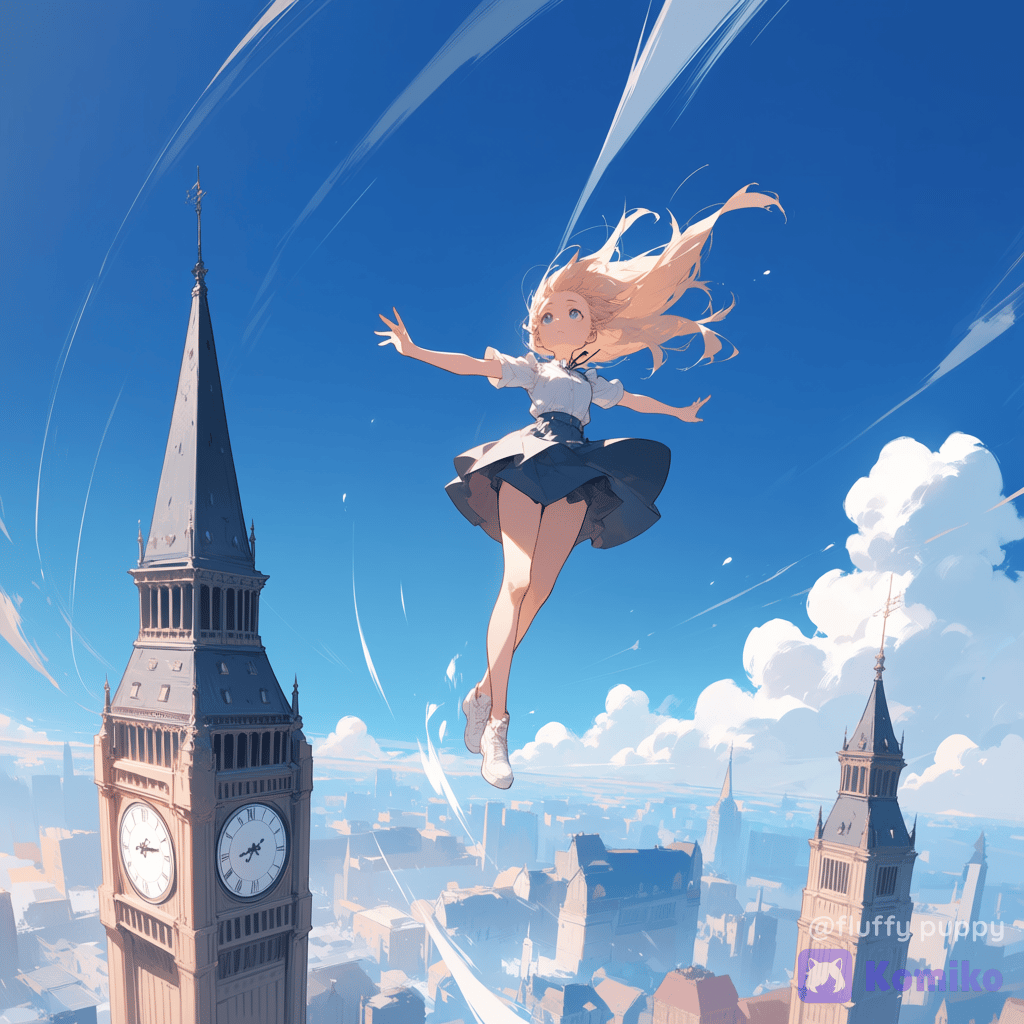 走在天空的少女