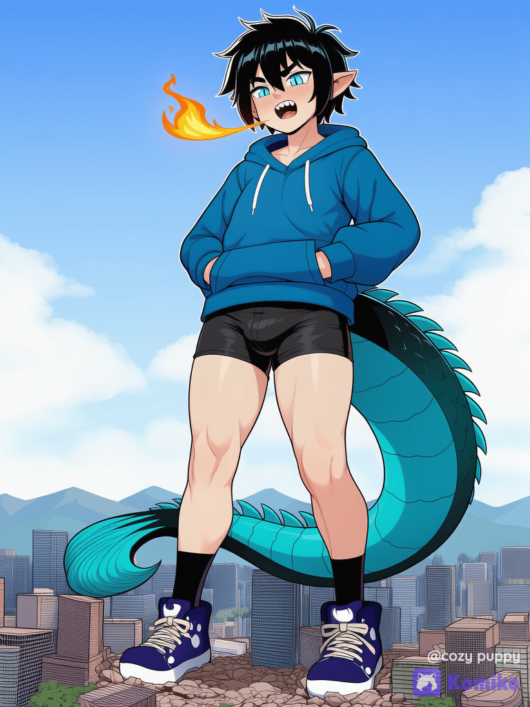 Icy the Kaiju in the city