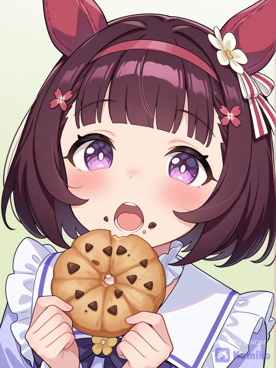 Nishino Flower eat Cookie
