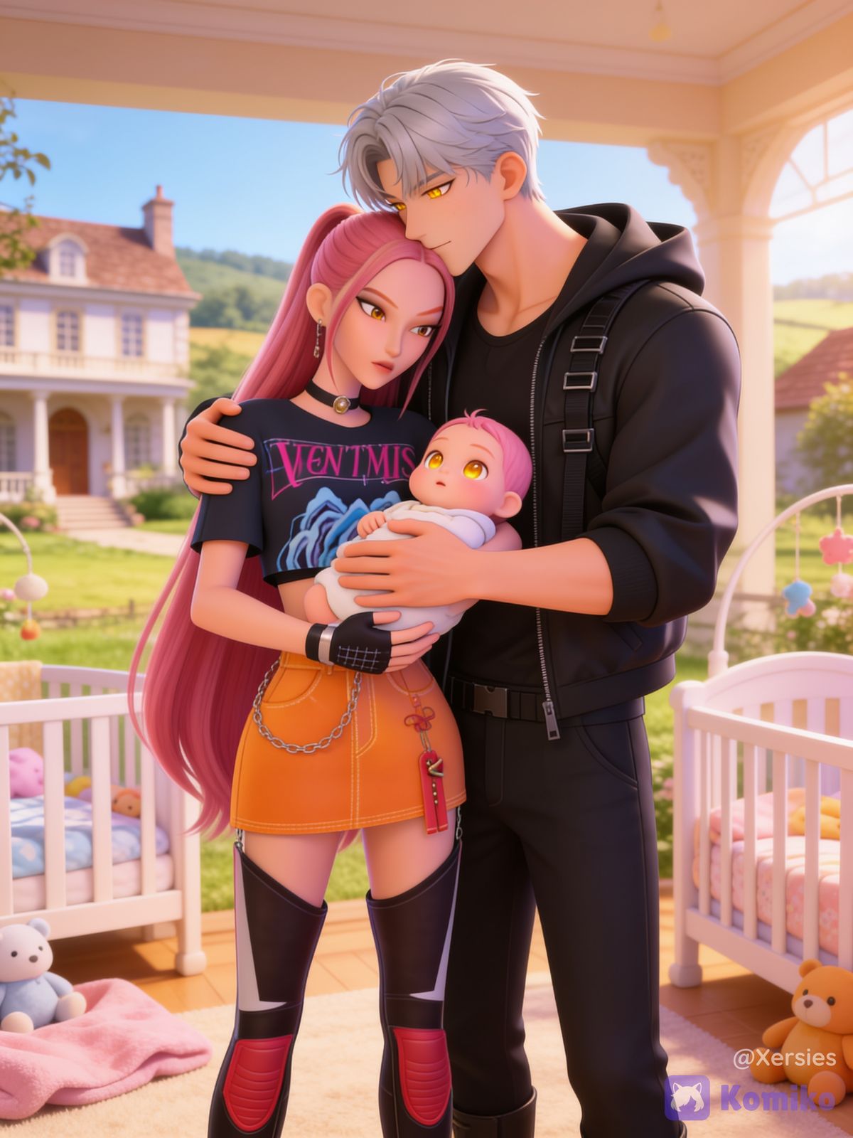 Gwion and Mira with ther Son Lee
