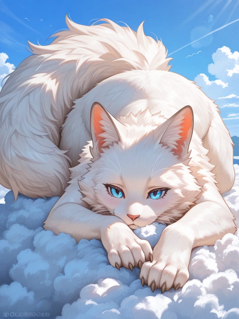 Giant cute fluffy cat!