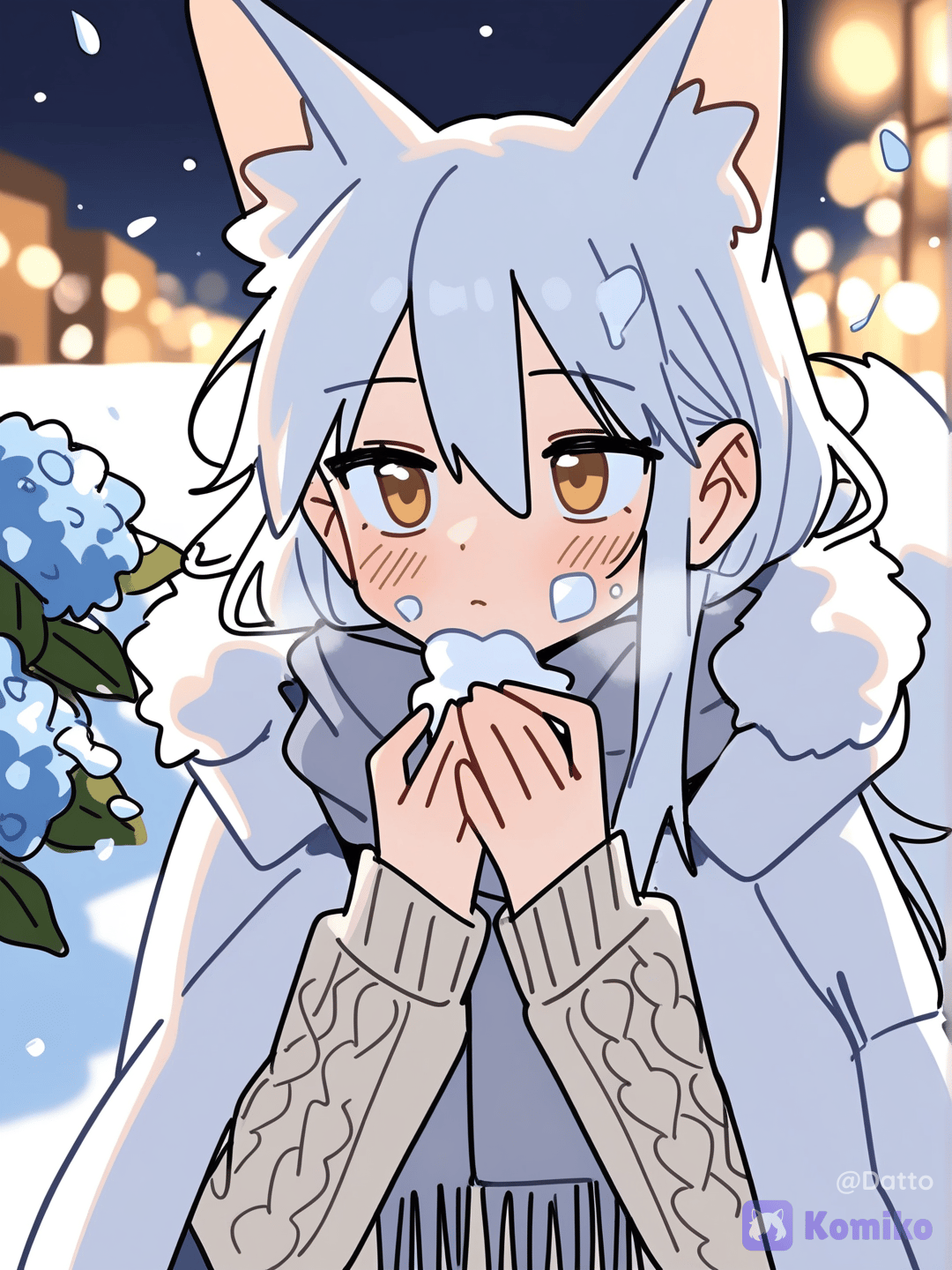 Eating snow