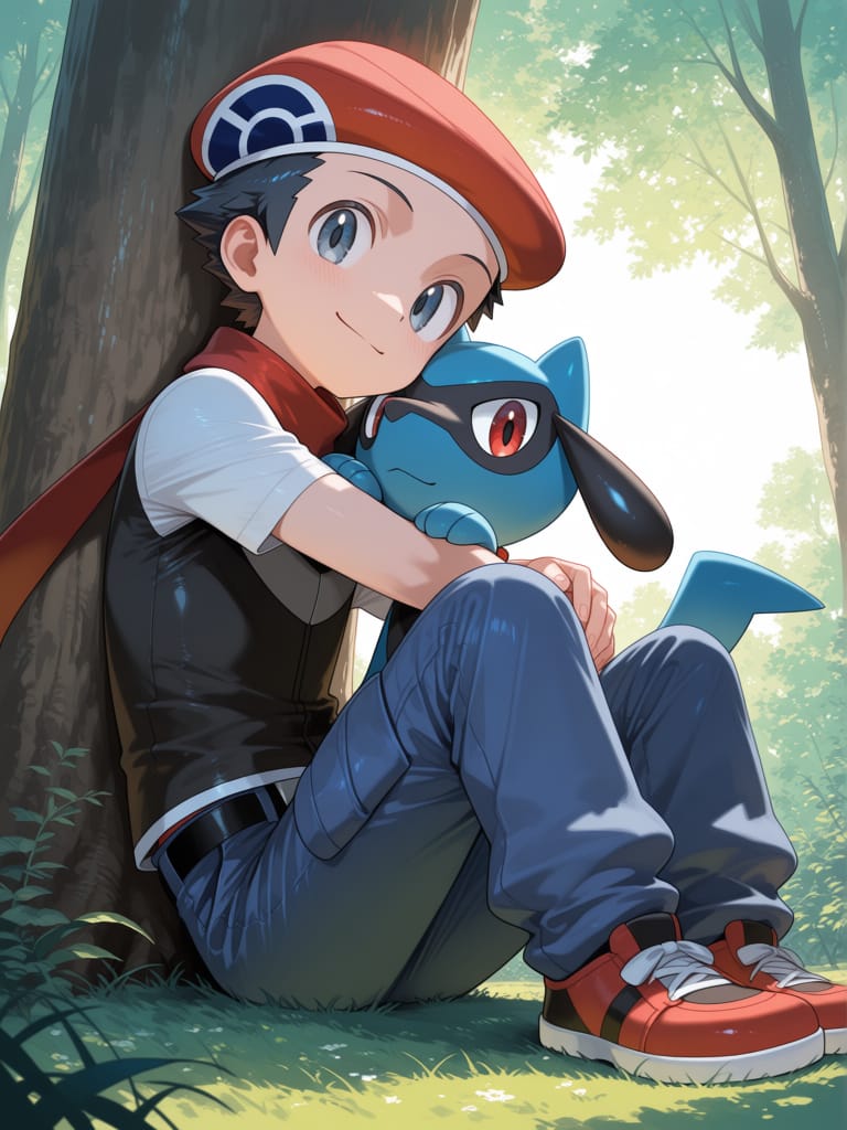 Lucas and Riolu