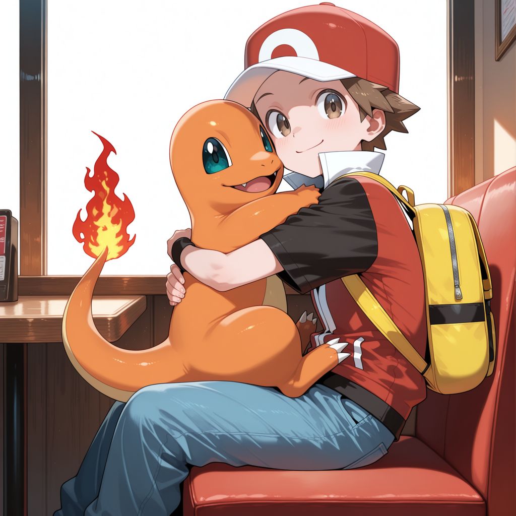 Red and Charmander