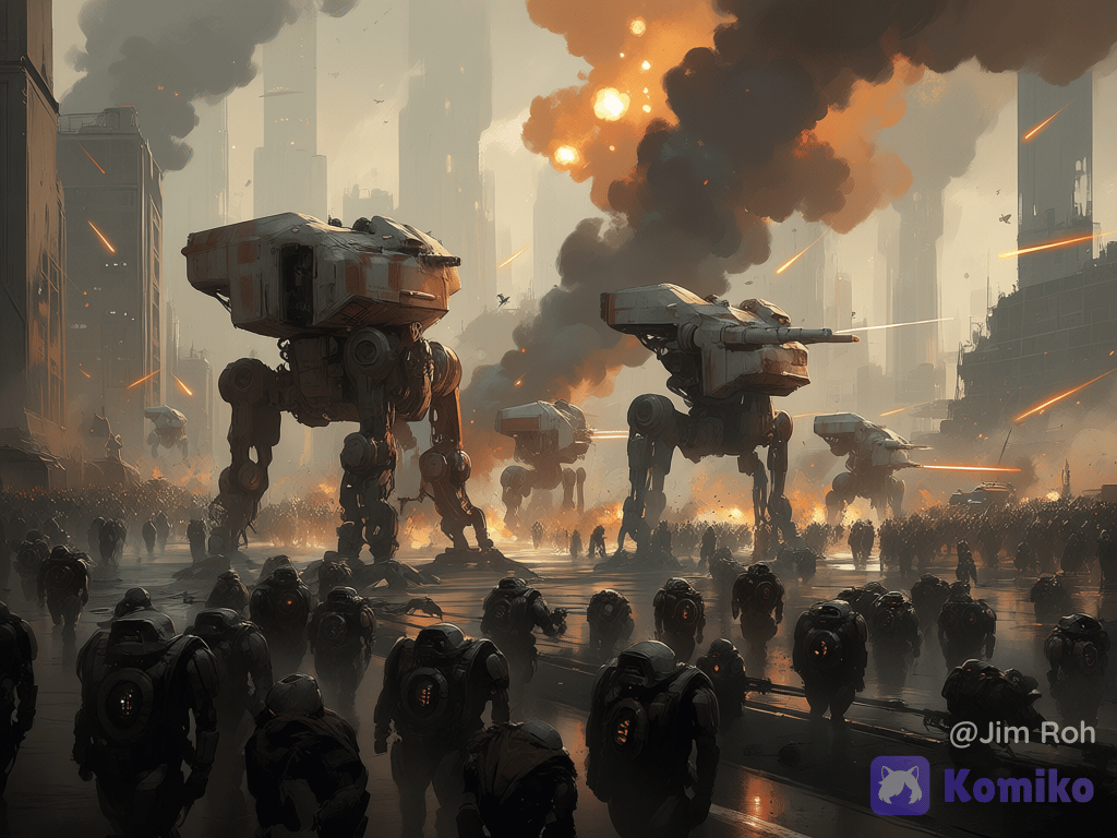 A futuristic city is under siege 03