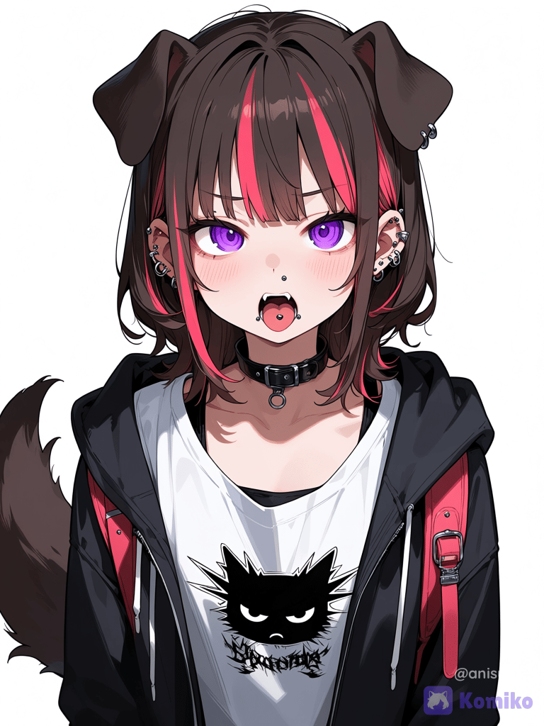 Пёсик с фиолетовыми глазами 🐾💜