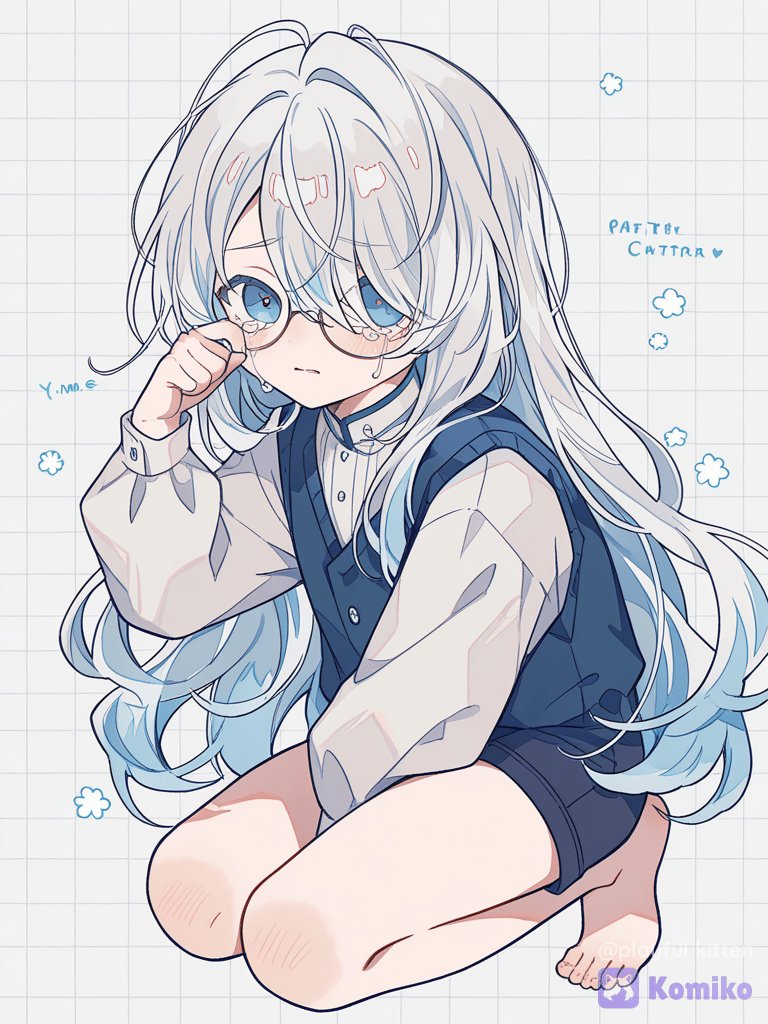 涙のメガネっ子💧かわいい