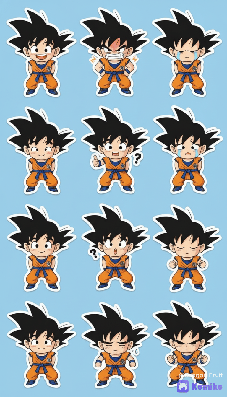 Goku Stickers | DBZ | Sayayin