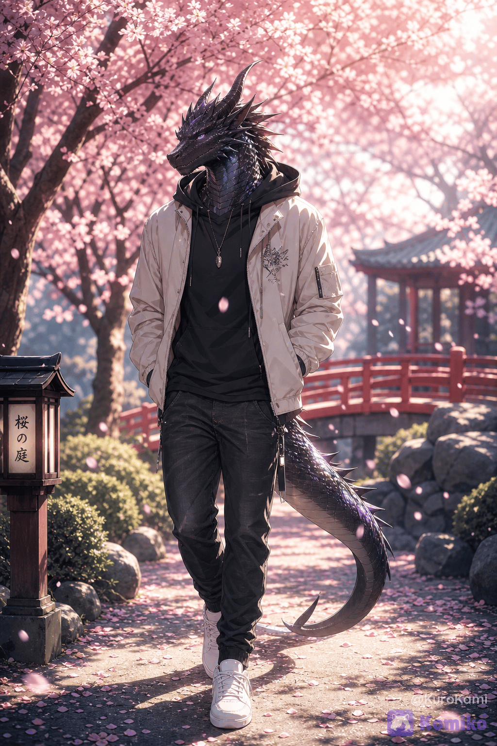 Dragon on a walk.
