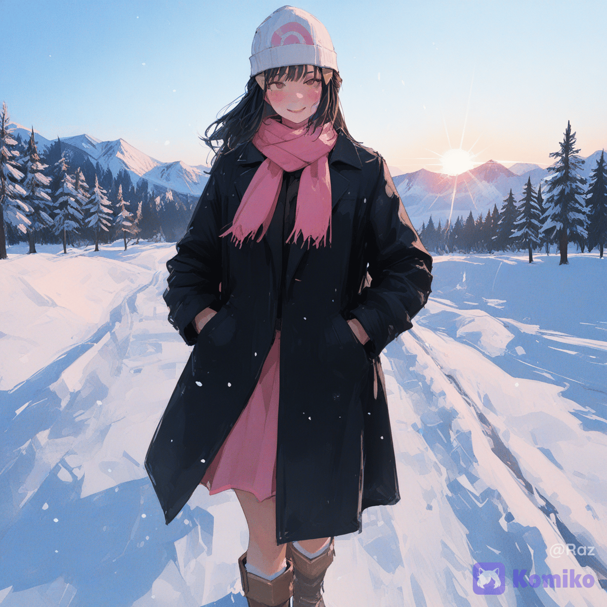Dawn:  Snowbound Path