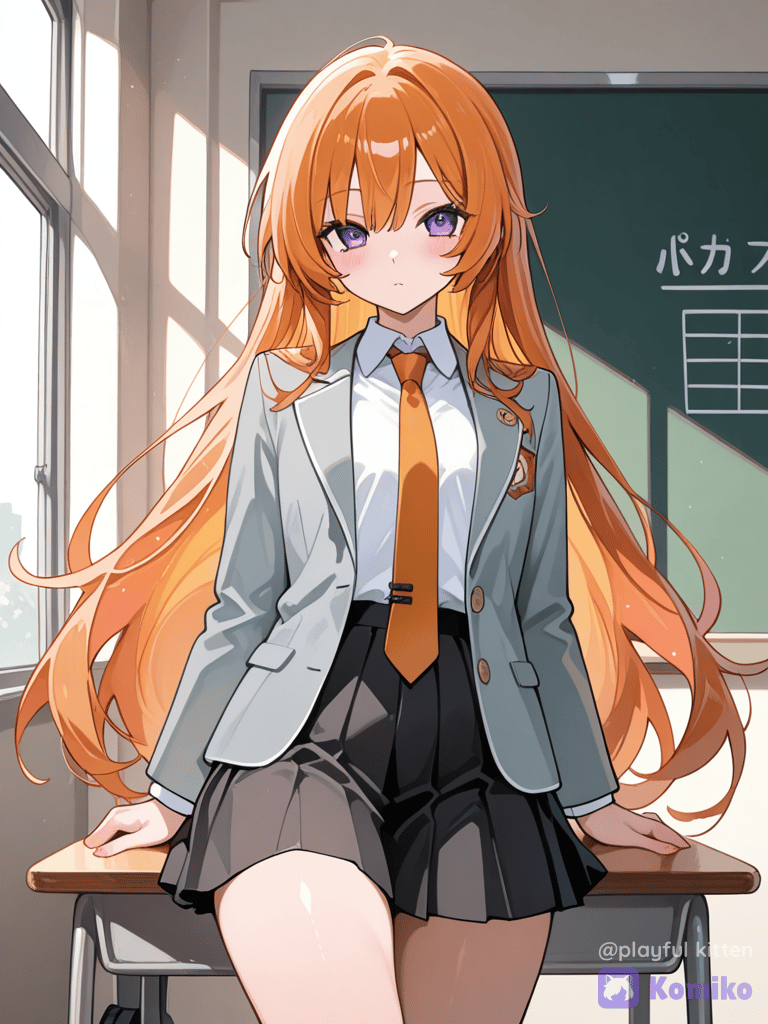 Girl in school uniform
