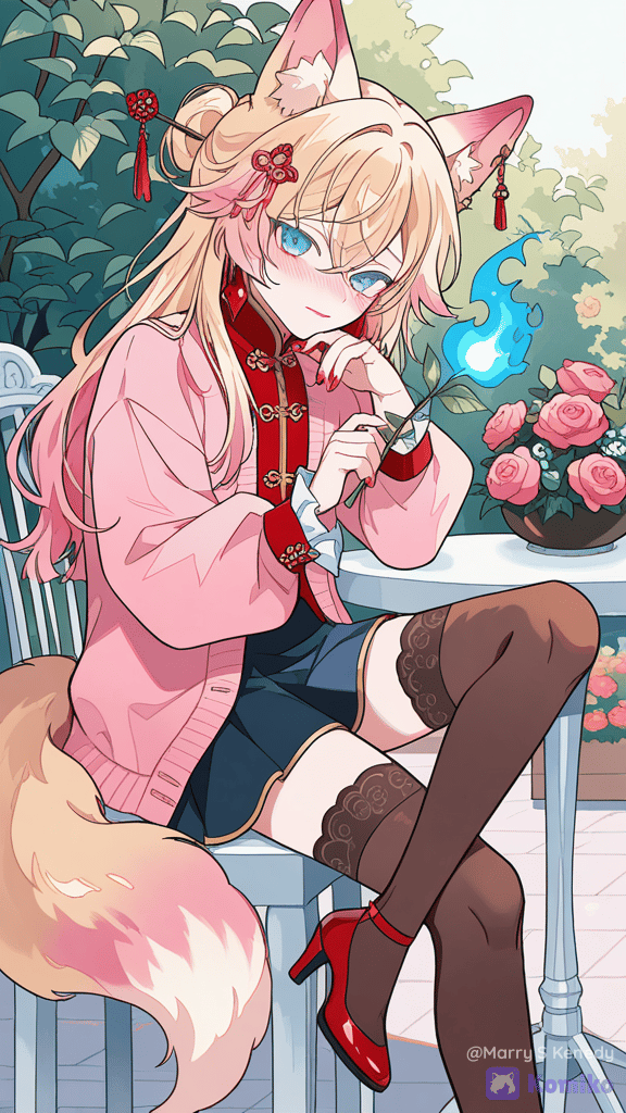 The fox, the boy and the rose