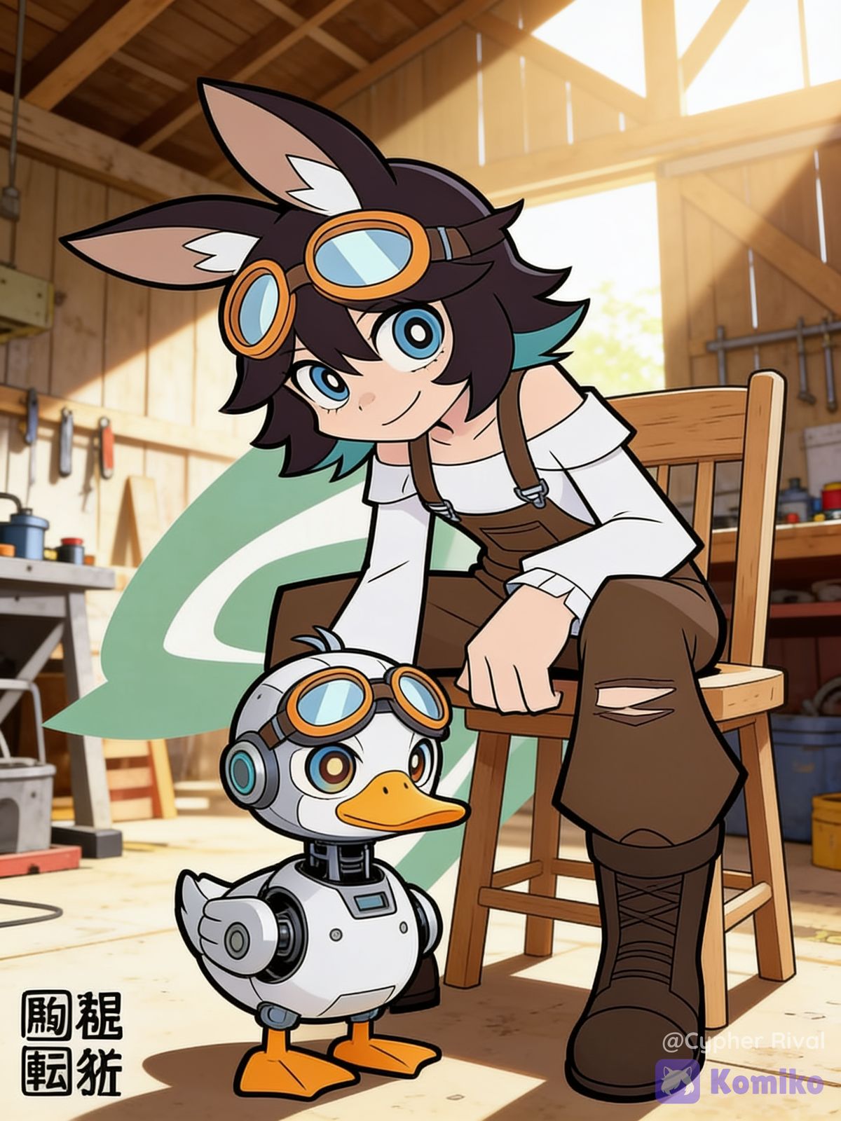Bunny Tinkers with Robo Duck 🐰🤖