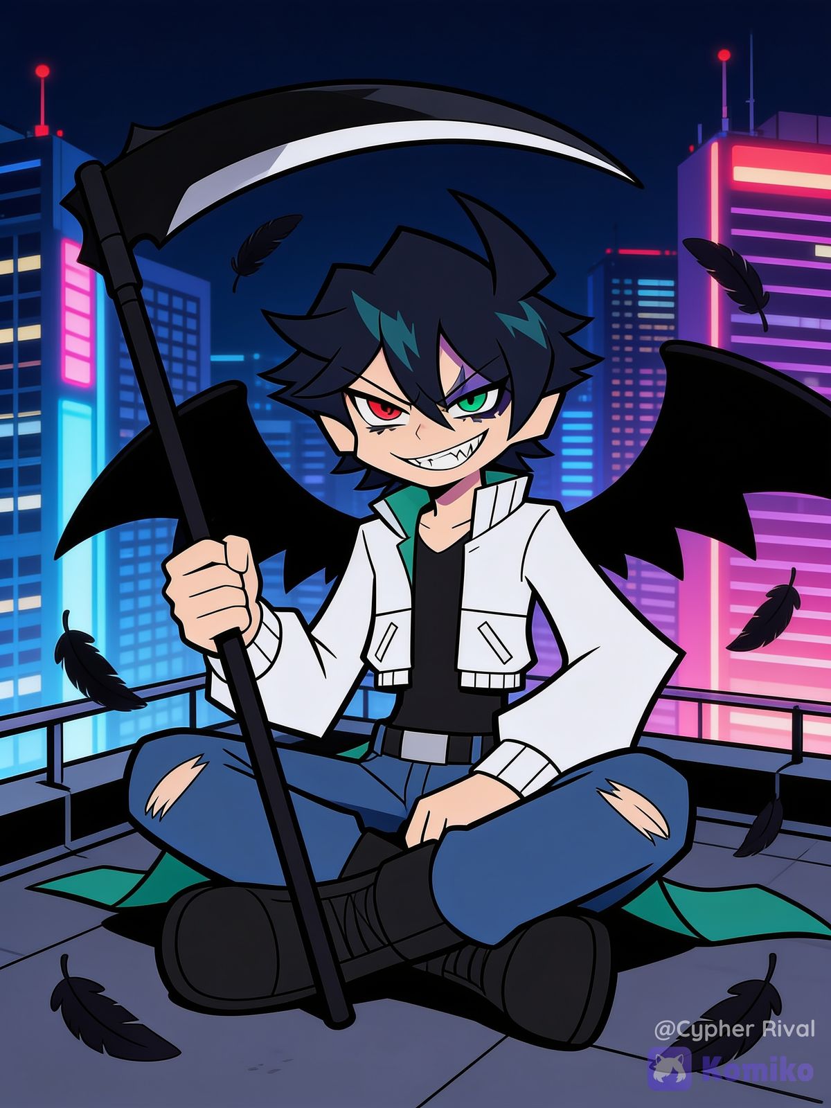 Rooftop Demon Vibes 🌃😈
