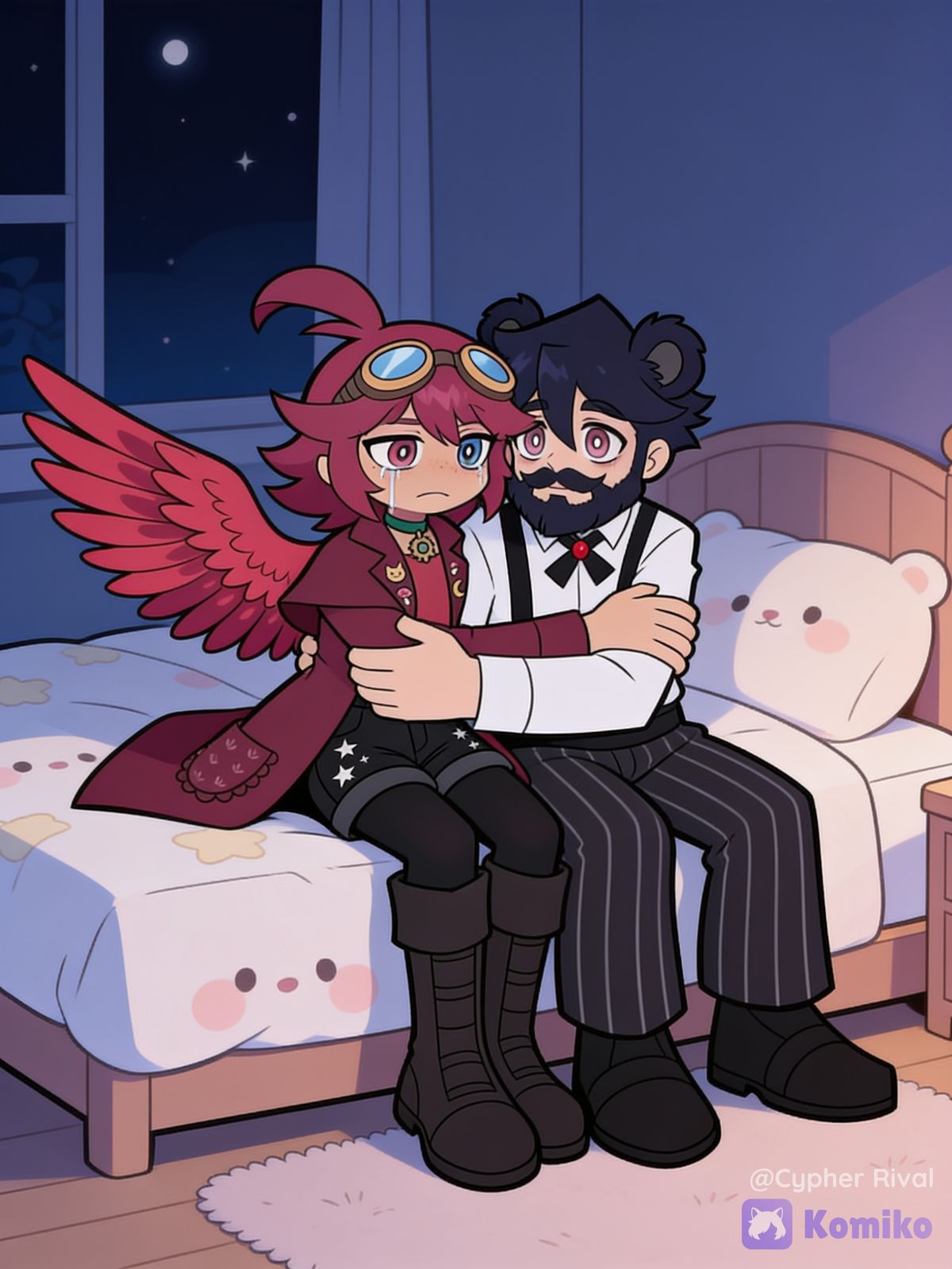 Finch's cozy hug with Arthur 🥺🌙