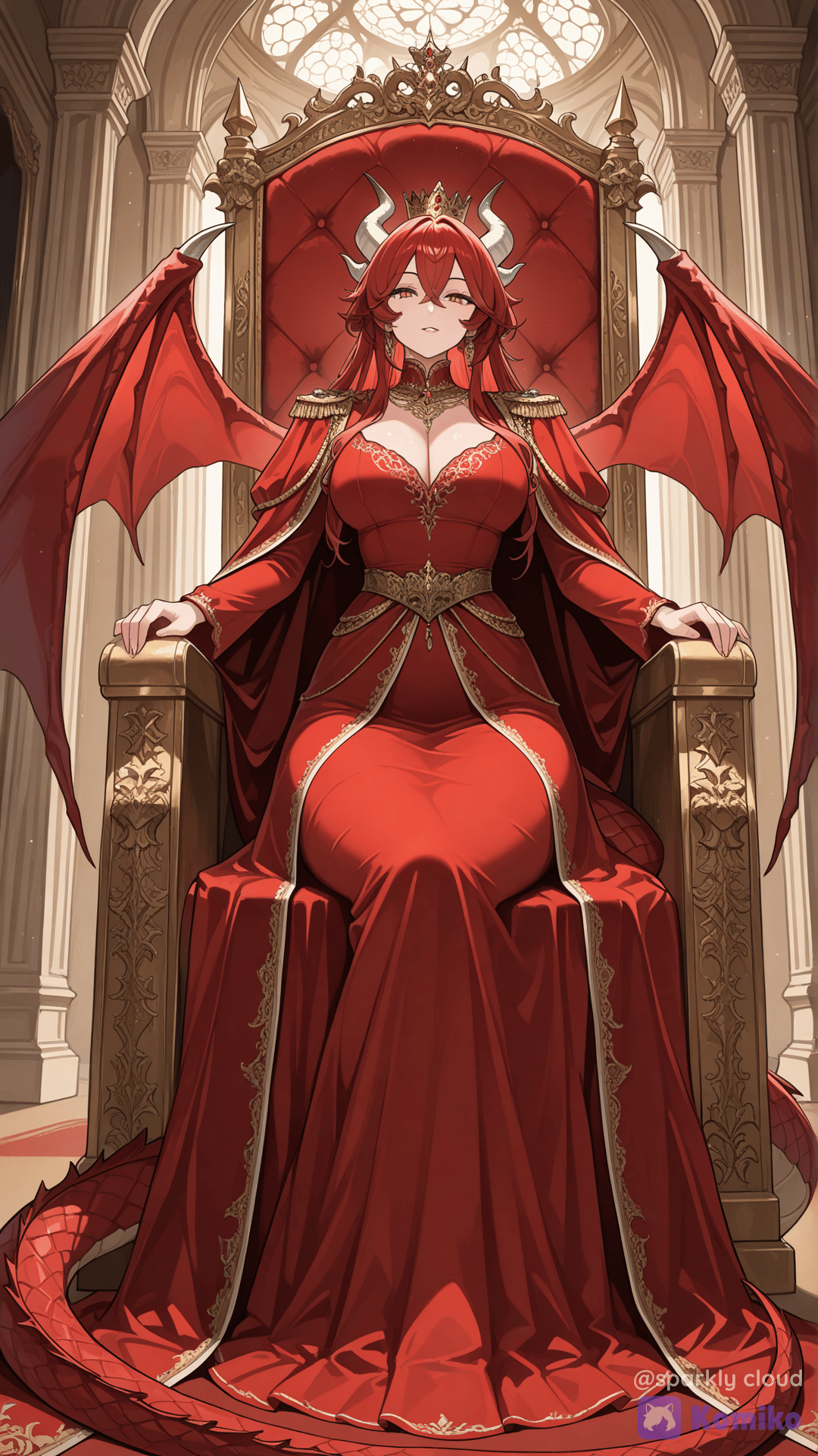 La reina dragón rojo Aurelia